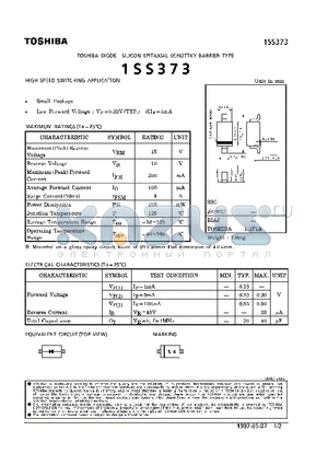 1SS373 datasheet - DIODE (HIGH SPEED SWITCHING APPLICATION)