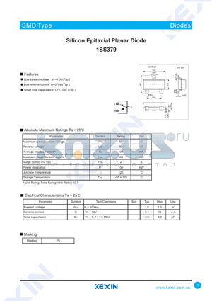 1SS379 datasheet - Silicon Epitaxial Planar Diode