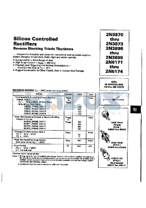 2N6171 datasheet - Silicon Controlled Rectifiers(Reverse Blocking Triode Thyristors)