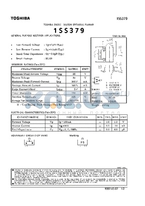 1SS379 datasheet - DIODE (GENERAL PURPOSE RECTIFIER APPLICATIONS)