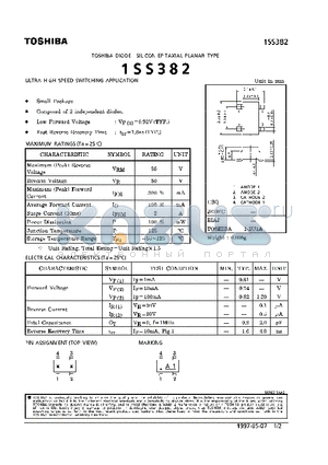 1SS382 datasheet - DIODE (ULTRA HIGH SPEED SWITCHING APLICATION)