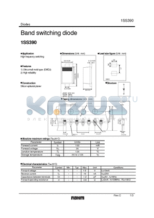 1SS390 datasheet - Band switching diode