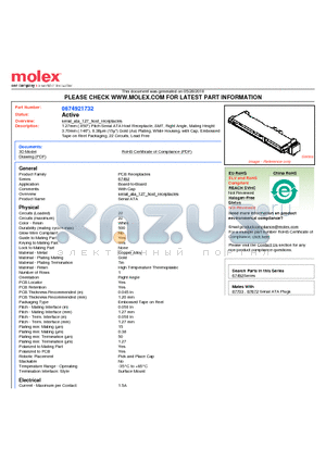 0674921732 datasheet - 1.27mm (.050