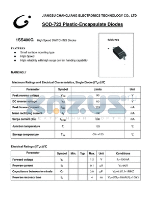 1SS400G datasheet - High Speed SWITCHING Diodes