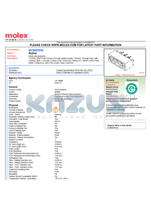 0678007045 datasheet - 1.27mm (.050