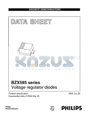 BZX585-B3V0 datasheet - Voltage regulator diodes
