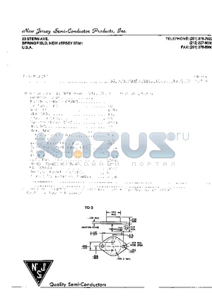 2N6354 datasheet - SI NPN POWER BJT