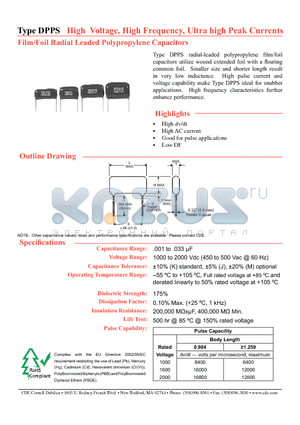 DPPS10S22K-F datasheet - High Voltage, High Frequency, Ultra High Peak Currents