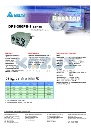 DPS-300PB-1 datasheet - Application: Desktop PC