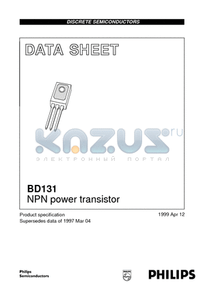 BD131 datasheet - NPN power transistor