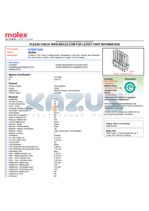 0702871028 datasheet - 2.54mm (.100