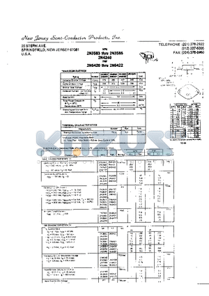 2N6422 datasheet - SPRINGFIELD, NEW JERSEY 07081