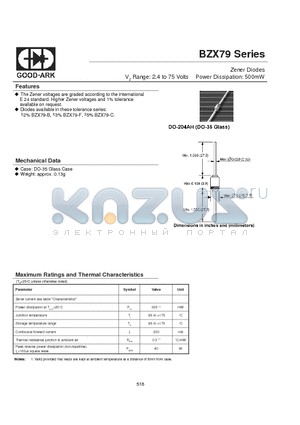 BZX79-B10 datasheet - Zener Diodes
