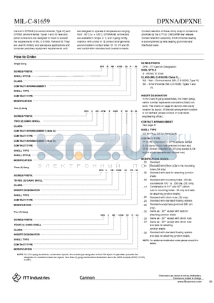 DPX2NA-67MPAW8P33B-30 datasheet - Rack and Panel Connectors