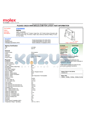 0705450053 datasheet - 2.54mm (.100