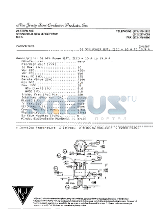 2N6587 datasheet - SI NPN POWER BJT