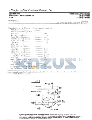 2N6658 datasheet - N-CHANNEL ENHANCEMENT MOSFET