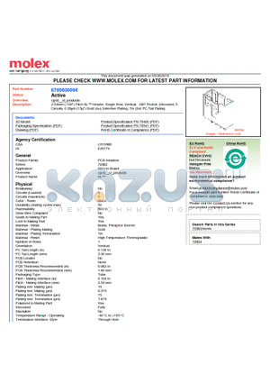 0705630004 datasheet - 2.54mm (.100