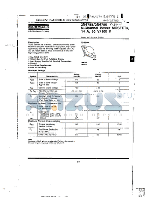 2N6756 datasheet - N-Channel Power MOSFETs, 14 A, 60 A/100 V