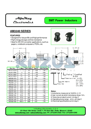 AM3340 datasheet - SMT Power Inductors