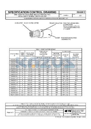 2-1191611-1 datasheet - WIRE, RADIATION-CROSSLINKED, MODIFIED ETFE-INSULATED, NORMAL WEIGHT, GENERAL PURPOSE, 600 VOLT