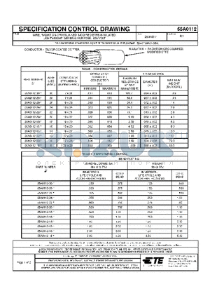 2-1193269-4 datasheet - WIRE, RADIATION-CROSSLINKED, MODIFIED ETFE-INSULATED, LIGHTWEIGHT, GENERAL PURPOSE, 600 VOLT