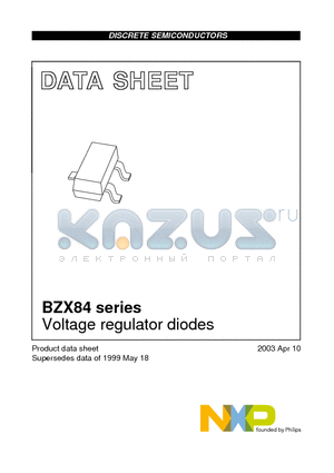 BZX84 datasheet - Voltage regulator diodes