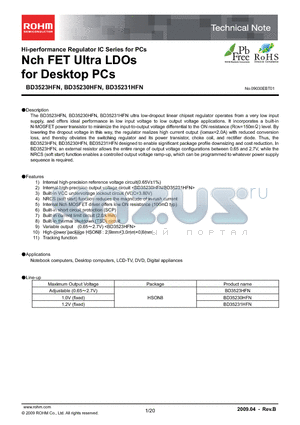 BD35231HFN datasheet - Nch FET Ultra LDOs for Desktop PCs