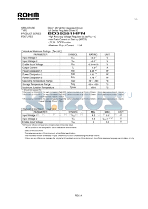 BD35281HFN datasheet - Silicon Monolithic Integrated Circuit