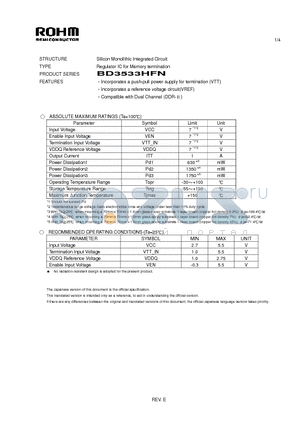 BD3533HFN_09 datasheet - Silicon Monolithic Integrated Circuit