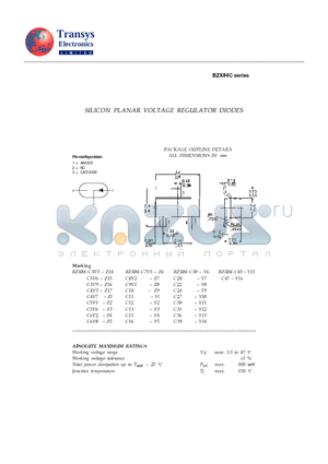 BZX84-C10 datasheet - SILICON PLANAR VOLTAGE REGULATOR DIODES