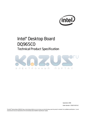 DQ965CO datasheet - Technical Product Specification