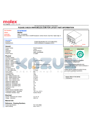 0719790304 datasheet - 2.54mm (.100