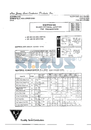 2N942 datasheet - SWITCHING SILICON EPITAXIAL JUNCTION PNP TRANSISTORS