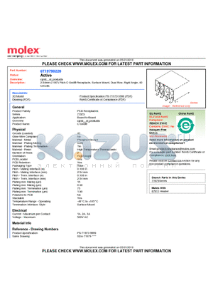 0719790220 datasheet - 2.54mm (.100