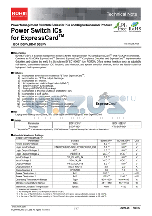 BD4153EFV datasheet - Power Switch ICs for ExpressCardTM