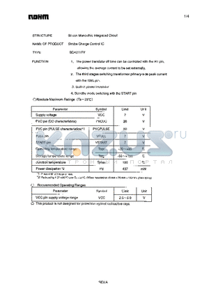 BD4211FV datasheet - Strobe Charge Control IC