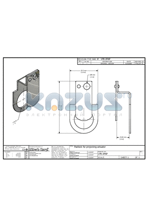 2PAP datasheet - Padlock for projecting actuator