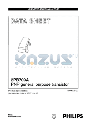 2PB709AR datasheet - PNP general purpose transistor