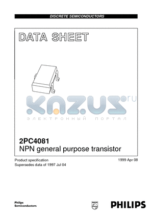 2PC4081S datasheet - NPN general purpose transistor