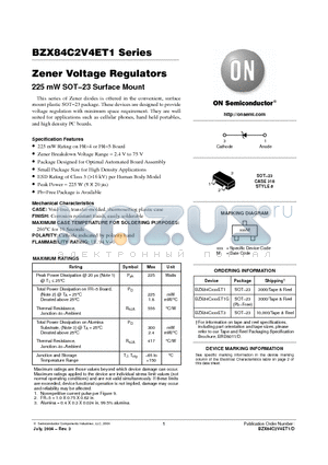 BZX84C10ET1 datasheet - Zener Voltage Regulators