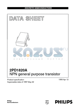 2PD1820AR datasheet - NPN general purpose transistor