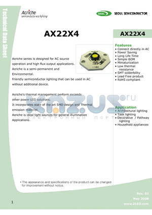 AX22X4 datasheet - Acriche series