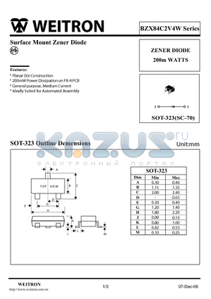 BZX84C11W datasheet - Surface Mount Zener Diode