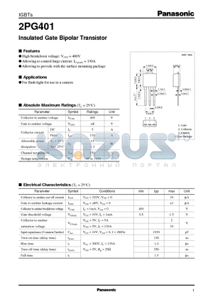 2PG401 datasheet - Insulated Gate Bipolar Transistor