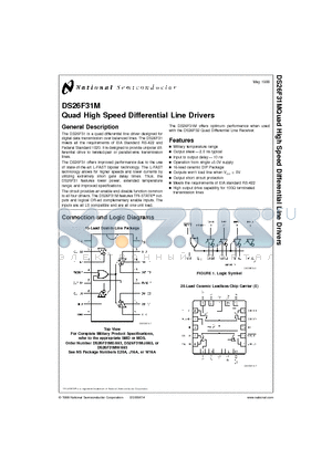 5962-7802302M2A datasheet - Quad High Speed Differential Line Drivers