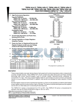 5962-8515519RA datasheet - HIGH-PERFORMANCE IMPACT-X E PAL CIRCUITS