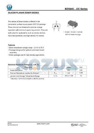 BZX84C24CC datasheet - SILICON PLANAR ZENER DIODES