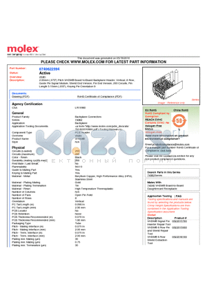 0740622594 datasheet - 2.00mm (.079