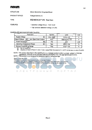 BD4860FVE datasheet - Voltage Detector IC